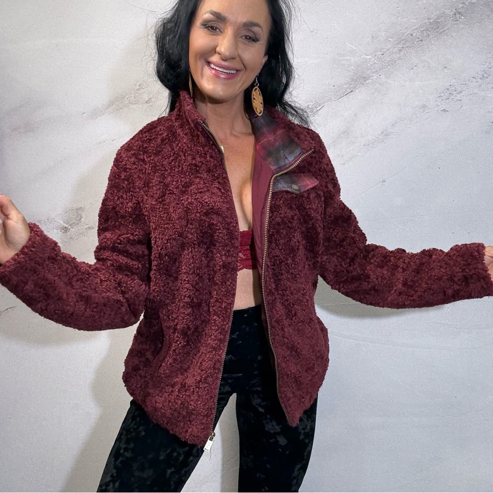 Pendleton Burgundy Teddy Jacket